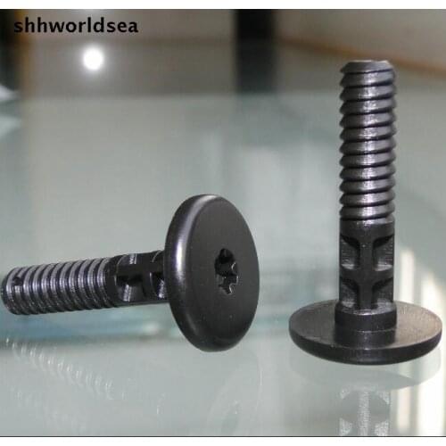 Shhworldsea 100pcs POM Black Lower Side Sill Rivet Rocker Trim Panel Retainer For BMW Series 1/3/6/X1/X6