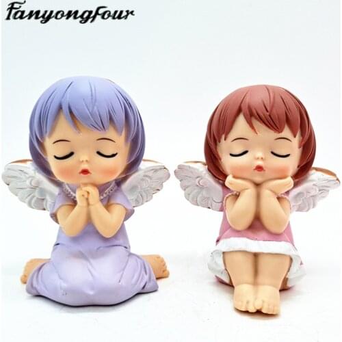 Silicone mold 3D cute child angel resin plaster candle concrete crystal epoxy glue tool DIY handmade crafts decoration