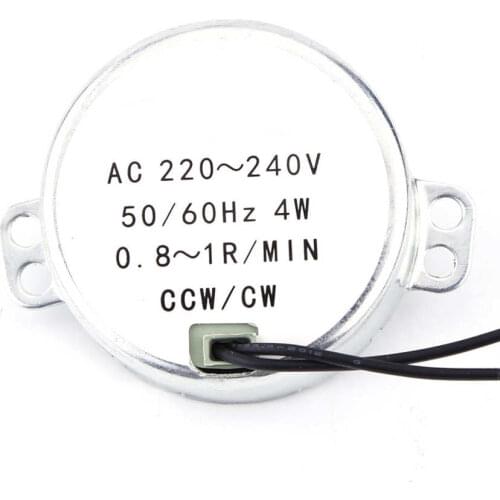50TYC AC Synchronous Motor 220V 0.8-10rpm 4W Large CCW/CW Geared Motor