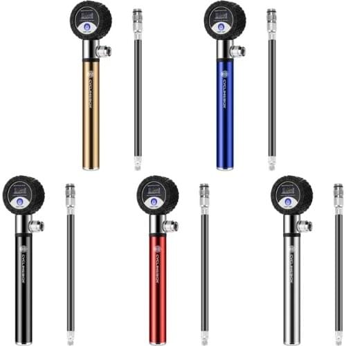 Bike Mini Pump With Pressure Gauge LCD digital display 120 PSI Hose Ultralight MTB Bicycle Tire Inflator