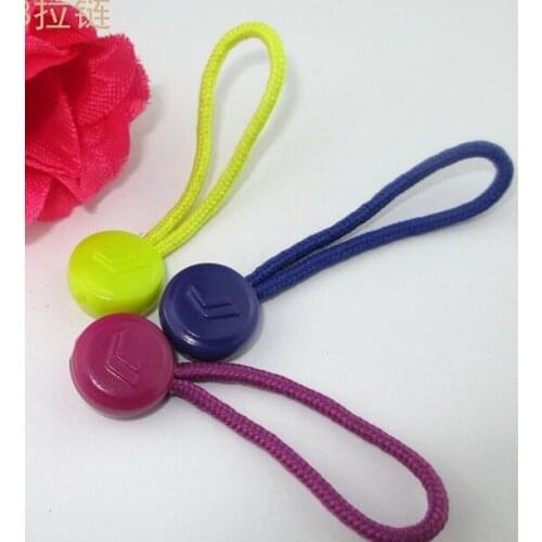 40 x waterproof Plastic Zipper Pull Cord*Zip Puller*Zip Fastener*zip slider*zipper replacement pink puple yellow free shipping