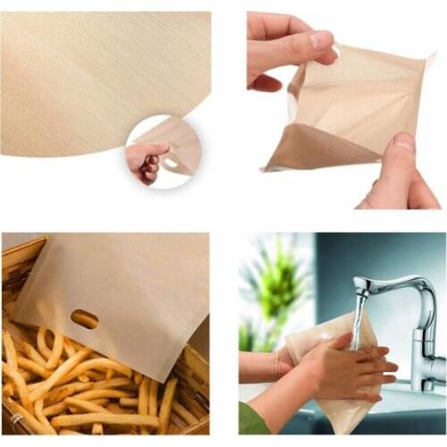10PCs Reusable Toaster Bag Non Stick Bread Bag Sandwich Bags Coated Fiberglass Toast Microwave Heating Pastry Tools