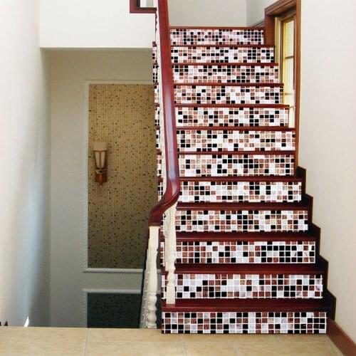 Modern Stairway Stickers PVC 13Pcs Staircase Stair Riser Floor Sticker DIY Wall Decal Fashion Stairs Decal decorations for Home