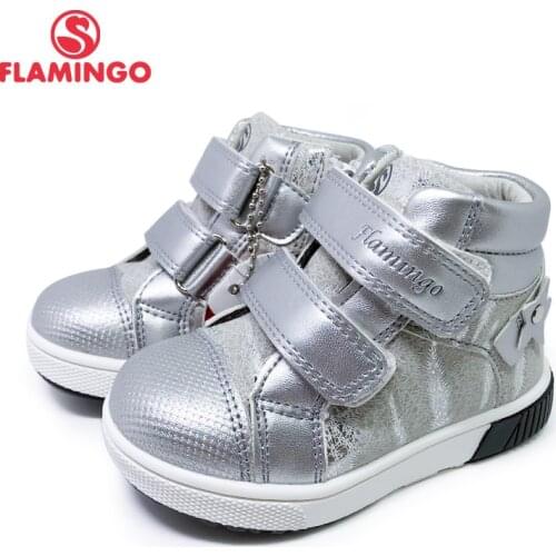 FLAMINGO 2020 Autumn Felt High Quality Grey Kids Boots Size 22-27 Anti-slip Shose for Girl Free Shipping 202B-Z5-2043