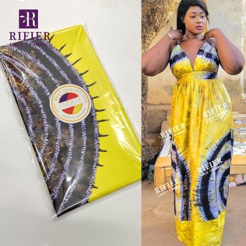 2021 Latest Style African Women Bazin Riche Fabric With Flower Pattern Top Quality Daily Party Dress Printed Bazin Riche Fabric