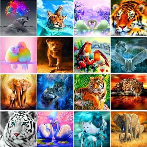 5D diamond painting full Round diamond DIY Home Decoration new animal world diamond embroidery kit
