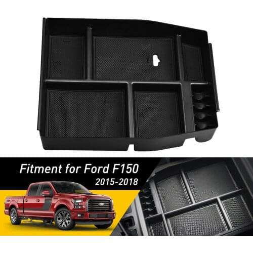 Car central compartment armrests storage box organizer tray for Ford F-150 F150 2015, , , car accessories styling accessories