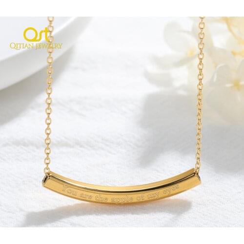 Personalized Bar Necklace For Women Coordinate Date Nameplate Geometric Pendants Chain Customized Stainless Steel Jewelry