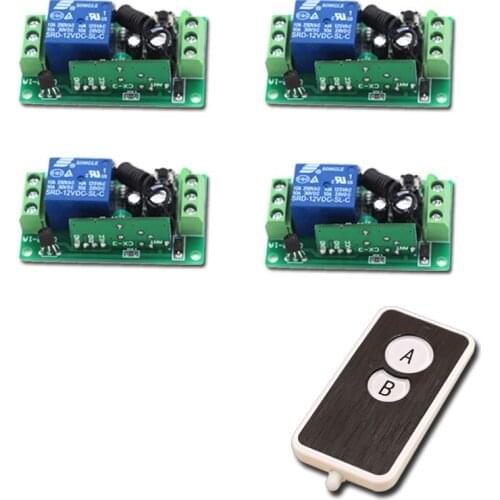 DC 9V 12V 24V Wireless Remote Control Switch RF Wireless Remote Switch 1CH Receiver Transmitter 315Mhz/433Mhz