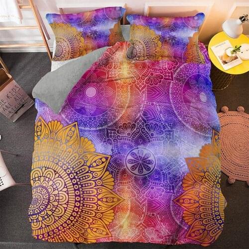Luxury Mandala Bedding Set 2/3pcs Duvet Cover Bohemian Comforter Bedspreads Bedcloth Home Textile