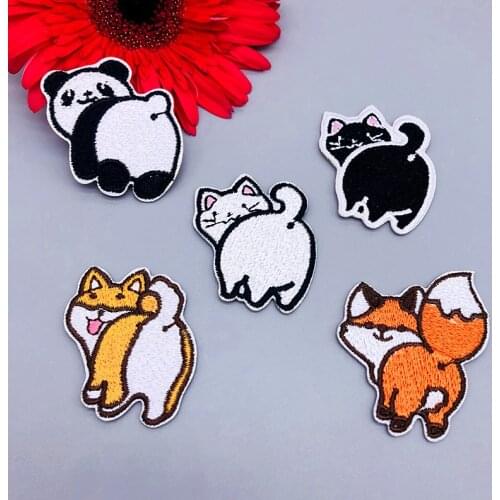 Computer Embroidered Cloth Stickers Cute Dog Animal Patch Accessories Patch