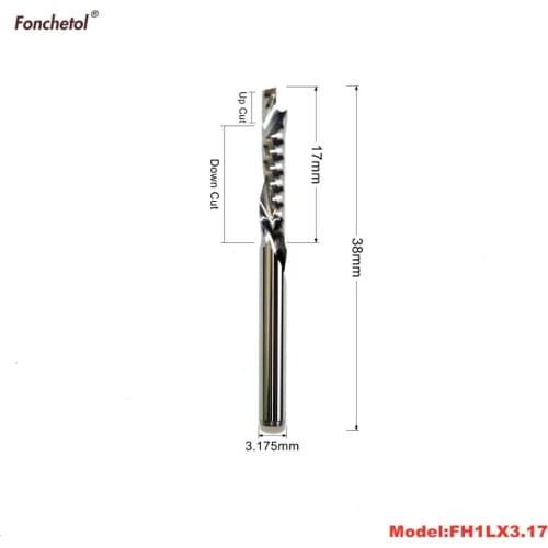 3.175mm*17mm,CNC SOLID CARBDIE END MILL,Acrlic,pvc,plastic,wood milling cutter,Single blade compound blade insert router bit