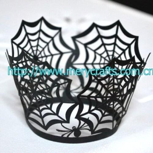 Spider cupcake wrappers, halloween paper craft decoration, hot halloween spider decoration