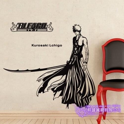 BLEACH Kurosaki Ichigo Car Decal Wall Sticker Cartoon Fans Vinyl Wall Stickers Car Decal Decor Home Decorative