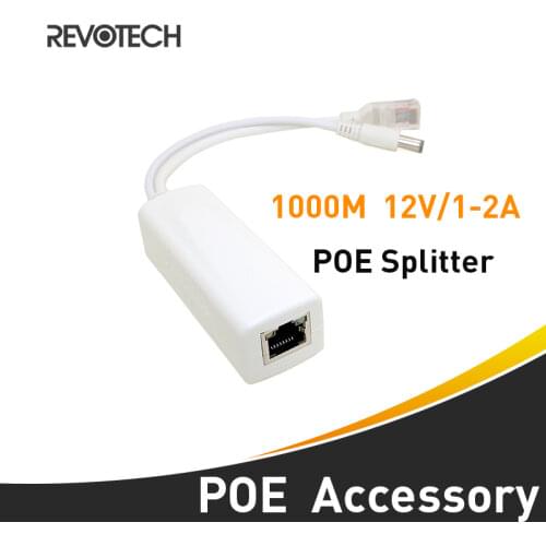 10/100/1000M PoE Splitter with IEEE 802.3af Standard & 12V 1-2A Output Power over Ethernet for IP Camera
