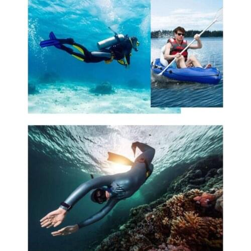 Scuba Diving Wrist Band Nylon Webbing Belt Sticker Stainless Steel D-ring Strap