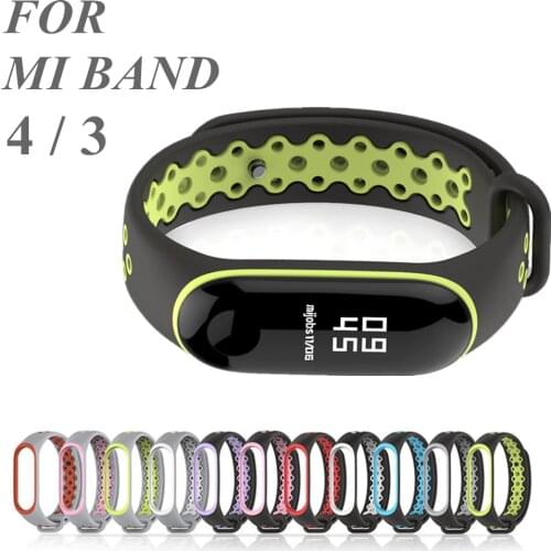 Sport Mi Band 4 3 Strap Silicone wrist band for Xiaomi mi band 3 sport Bracelet for Mi band 4 3 band4 smart watch bracelet