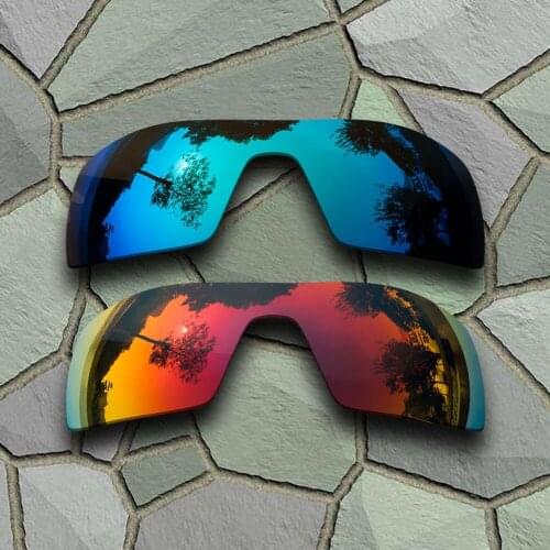 Sky Blue&Violet Red Sunglasses Polarized Replacement Lenses for Oakley Oil Rig