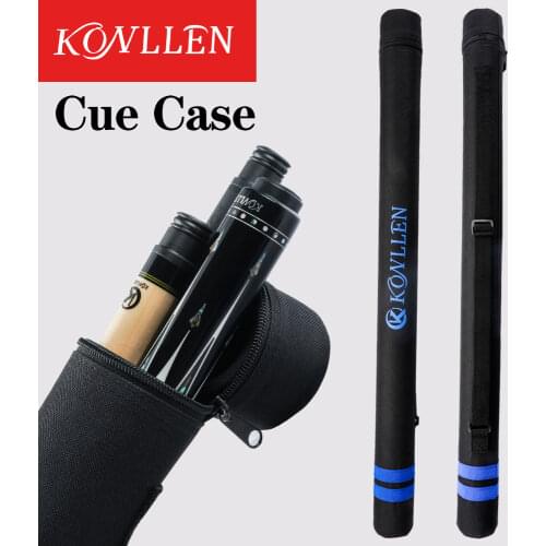 KONLLEN 1/2 Billiard Cues Bag 2 Holes 1 butt+2 shafts Pool Cue Case Cylinder Tube Shape Canvas Oxford Bag Billiard Accessories