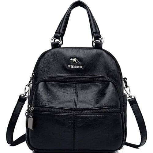 Messenger Handbags Retro Women shoulder bags Tote travel shopper PU Leather Casual Solid crossbody bags for women