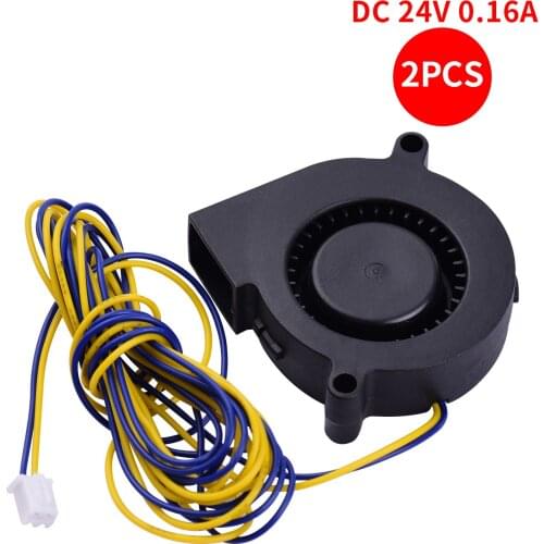 Aibecy 1/2pcs Blower Fan 3D Printer Parts Brushless Cooling Fan DC 24V for 3D Printer Extruder Computer Aromatherapy Machine