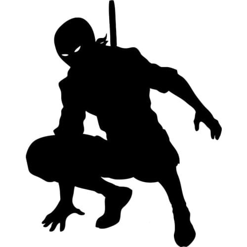 13.5cm*17cm Bardian Samurai Ninja Shadow Warrior Fighter Vinyl Car Sticker Decals Black/Silver S6-4034