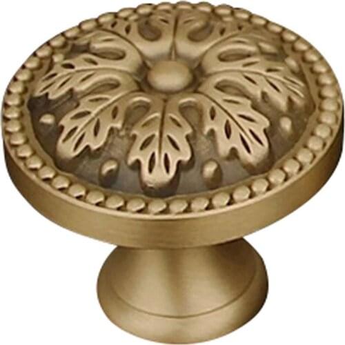 Vintage Brass Kitchen Cupboard Cabinet Wardrobe Furniture Round Pull Handle Knob Cabinet Door Wardrobe Handles Hardware