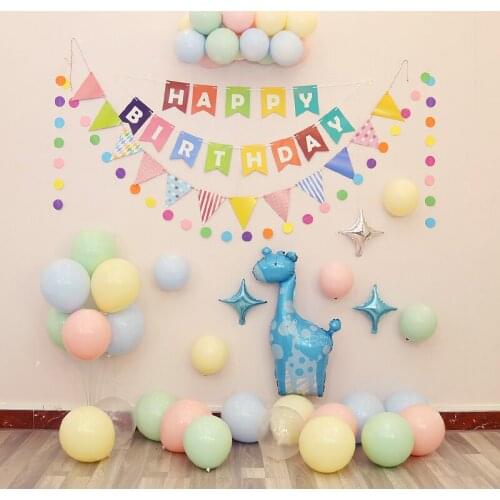 Kids Birthday Party Decoration Boy Girl Blue Pink Baby Show Mint candy balloon pastel color Balloon Decoration