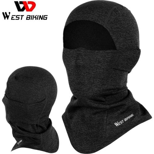 WEST BIKING Winter Sport Cycling Cap Bike Full Face Mask Neck Warmer Men Women Scarf Ski Bicycle Motocycle Fleece Head Cap Hat