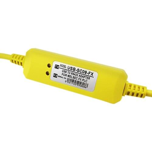 1PCS USB-SC09-FX PLC Yellow Programming Cable SC-09 SC09 FX FX1N / FX2N / FX1S / FX3U PLC programming cable