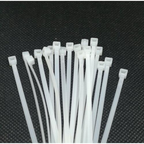 100PCS/Bag Nylon Cable Tie Set 3*80 3*100 3*120 3*150 Fastening Rng Self-locking Plastic Nylon Cable Tie Toroidal Wrap