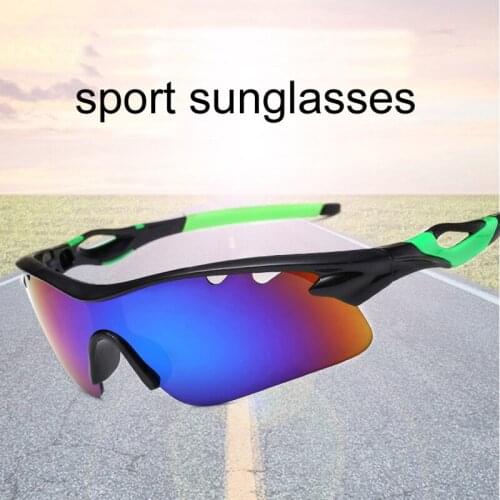 2021 Fashion OEM UV400 Sport Sunglasses Plastic Sport Outdoor Cycling Men Women Sun Glasses
