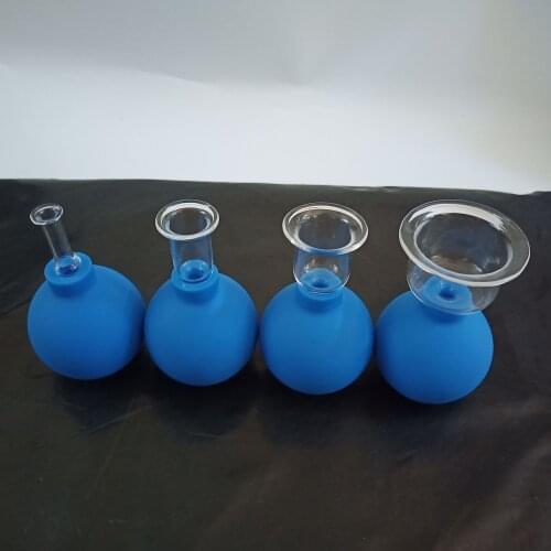 4pcs Rubber Vacuum Cans For Massage PC Suction Cup Anti Cellulite Vacuum Massager Therapy Suction Cup Kit Family Chinese Cupping