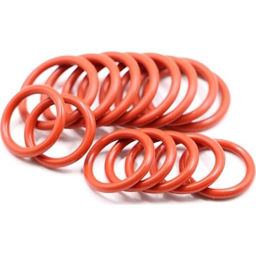 5pcs Red VMQ Silicone O Ring Gasket CS 1.5mm OD 80mm ~ 100mm Food Grade Silicon O Ring Gasket Rubber o-ring Rubber Washers Seal