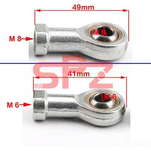 6MM/8mm left and right threaded steering rod end kit ball joints suitable for 49cc 50cc mini ATV kart four wheel vehicle parts