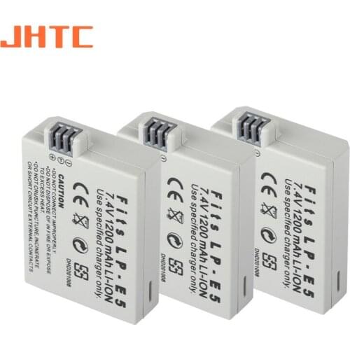 LP E5 LP-E5 LPE5 Battery for CANON 450D 500D 1000D KISS X2 X3 F Rebel XS XSi T1i 1200mAh Camera Standard Batteries