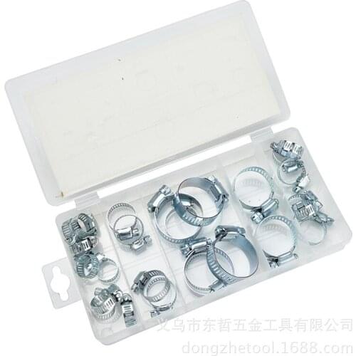 Free shipping 16mm-40mm26PCS throat hoop set hose clamp carbon steel galvanized metric hoop clamp