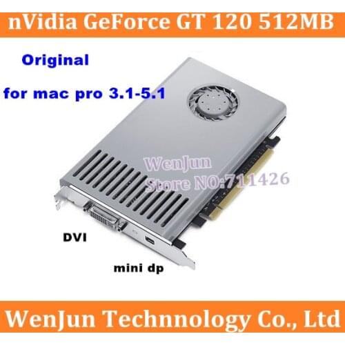 Free Shipping Original for Mac Pro A1310 NVIDIA GeForce GT120 - 512MB PCIe Video Card for macpro 2008-2011 High Quality