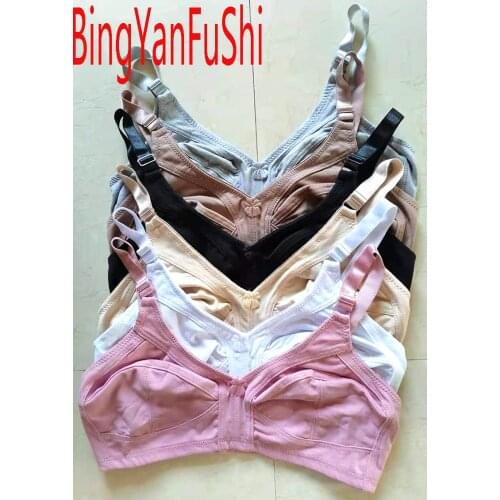 1Pcs Bra C D DD E F cup Large size cotton Bralette thin polyester cleavage bh Plus size 36D 38E 40F 42E 44E 44D 46E 48E 50F C01