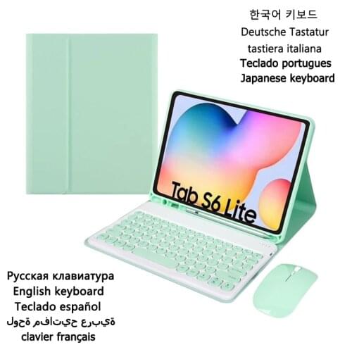 Keyboard Cover for Samsung Galaxy Tab S6 Lite 10.4 Case for S6 Lite SM-P610 P615 Slim Wireless Bluetooth Keyboard Leather Cover