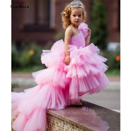 Toddler Baby Girl Puffy Tulle Flower Girl Dress Birthday Party Gown Kids Clothes Christmas Party Dress Photography Props 1-16Y