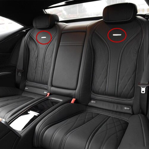 2 pcs for AMG Logo Emblems Front Seat Tuning Badges Metal Car styling accessories For w212 w124 w140 w163 w202 w203 w204 w210