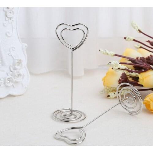 F2TE 10Pcs Wedding Favors Place Card Holder Table Photo Memo Number Name Clips Base