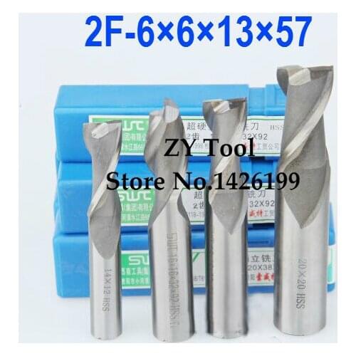 10pcs/set 6.0MM 2 Flute HSS & Aluminium endmill milling cutter CNC Bit Milling Machine tools Cutting tools.Lathe Tool,router bit