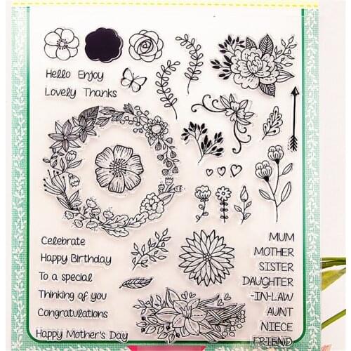 Hot selling Flower world transparent clear stamp / silicone seal roller stamp DIY scrapbook album / card production