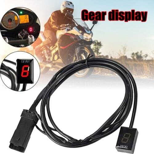 Motorcycle Gear Indicator LCD Digital Display Waterproof Wire Backside Outlet Motor Bike Replacement Parts Car Styling