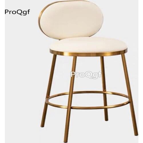 Prodgf 1 Set seat height 65cm gold leg ins Leather Chair