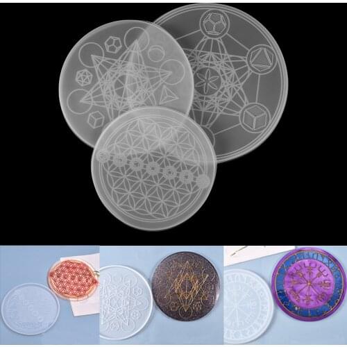 Crystal Silicone Divination Compass Dish Plate Storage Tray Mold Epoxy Resin Mold for DIY Resin Silicone Jewelry Making Tool