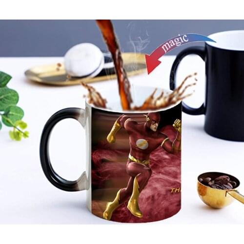 Flash Color Changing Mug Creative Cartoon Series Heated Water Sensitive Warm Magic Coffee Breakfast Office Tea Mug A Gift