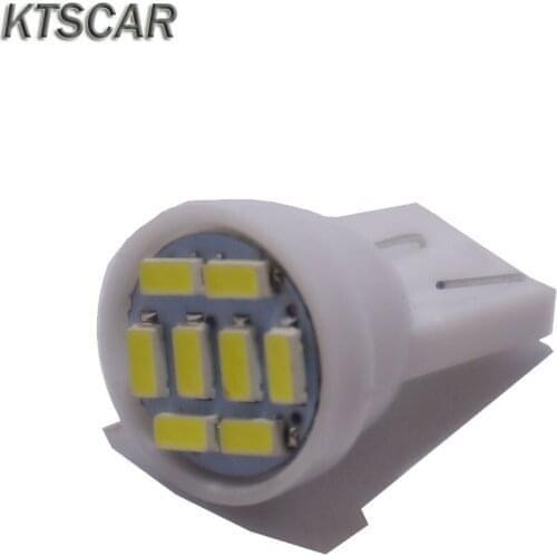 KTSCAR 1000pcs pure White T10 8 smd 3014 LED Car Light 194 168 192 W5W bulbs Auto Wedge Lighting lamp license plate lights 12V